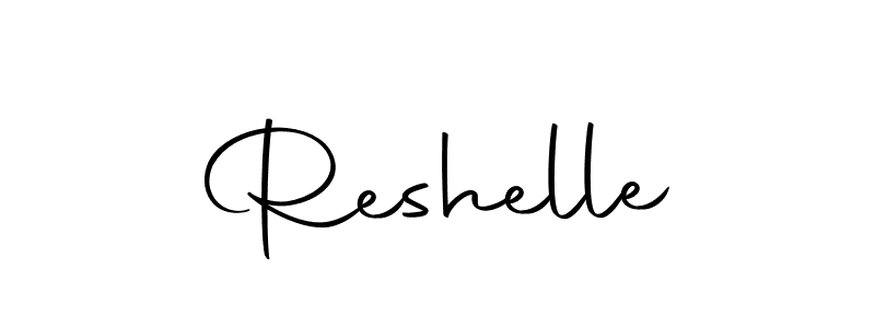 Make a beautiful signature design for name Reshelle. With this signature (Autography-DOLnW) style, you can create a handwritten signature for free. Reshelle signature style 10 images and pictures png