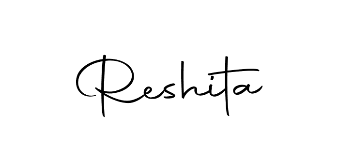 The best way (Autography-DOLnW) to make a short signature is to pick only two or three words in your name. The name Reshita include a total of six letters. For converting this name. Reshita signature style 10 images and pictures png