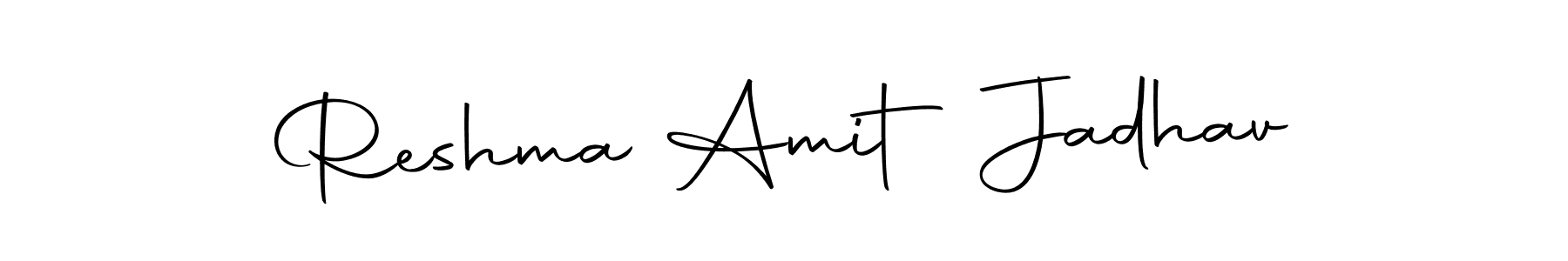 How to make Reshma Amit Jadhav name signature. Use Autography-DOLnW style for creating short signs online. This is the latest handwritten sign. Reshma Amit Jadhav signature style 10 images and pictures png