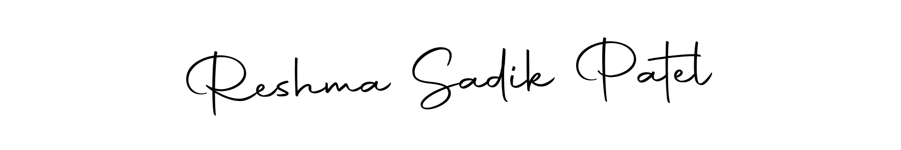 Make a beautiful signature design for name Reshma Sadik Patel. Use this online signature maker to create a handwritten signature for free. Reshma Sadik Patel signature style 10 images and pictures png