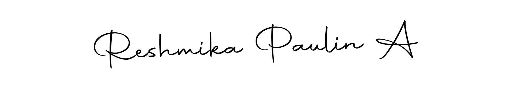 You should practise on your own different ways (Autography-DOLnW) to write your name (Reshmika Paulin A) in signature. don't let someone else do it for you. Reshmika Paulin A signature style 10 images and pictures png
