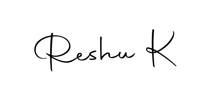 Also we have Reshu K name is the best signature style. Create professional handwritten signature collection using Autography-DOLnW autograph style. Reshu K signature style 10 images and pictures png