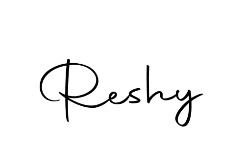 Make a beautiful signature design for name Reshy. With this signature (Autography-DOLnW) style, you can create a handwritten signature for free. Reshy signature style 10 images and pictures png