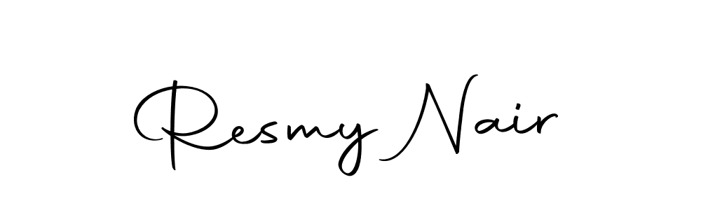Resmy Nair stylish signature style. Best Handwritten Sign (Autography-DOLnW) for my name. Handwritten Signature Collection Ideas for my name Resmy Nair. Resmy Nair signature style 10 images and pictures png