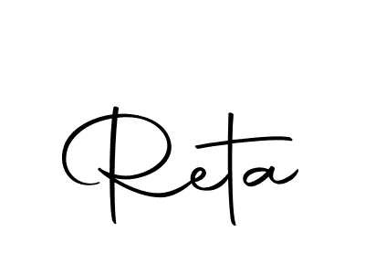 Use a signature maker to create a handwritten signature online. With this signature software, you can design (Autography-DOLnW) your own signature for name Reta. Reta signature style 10 images and pictures png