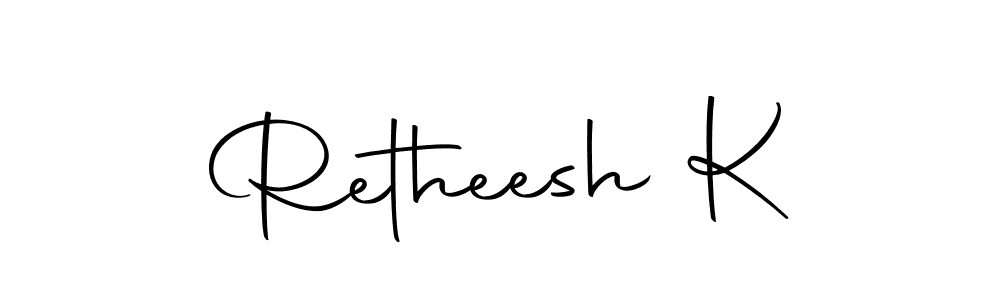 You can use this online signature creator to create a handwritten signature for the name Retheesh K. This is the best online autograph maker. Retheesh K signature style 10 images and pictures png