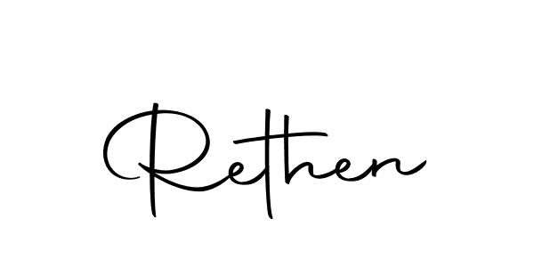 Make a beautiful signature design for name Rethen. With this signature (Autography-DOLnW) style, you can create a handwritten signature for free. Rethen signature style 10 images and pictures png