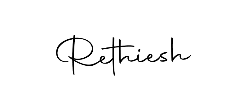 The best way (Autography-DOLnW) to make a short signature is to pick only two or three words in your name. The name Rethiesh include a total of six letters. For converting this name. Rethiesh signature style 10 images and pictures png