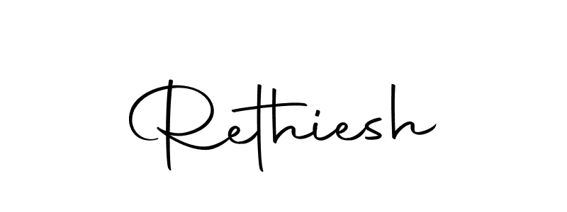 The best way (Autography-DOLnW) to make a short signature is to pick only two or three words in your name. The name Rethiesh include a total of six letters. For converting this name. Rethiesh signature style 10 images and pictures png