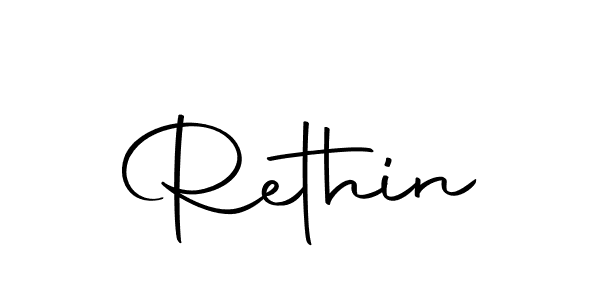 Rethin stylish signature style. Best Handwritten Sign (Autography-DOLnW) for my name. Handwritten Signature Collection Ideas for my name Rethin. Rethin signature style 10 images and pictures png