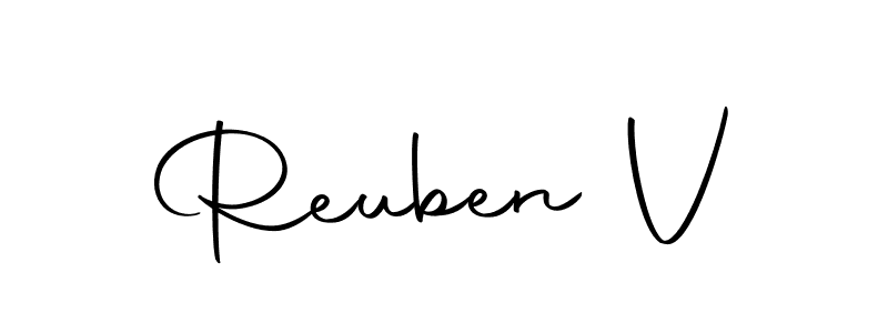 How to make Reuben V signature? Autography-DOLnW is a professional autograph style. Create handwritten signature for Reuben V name. Reuben V signature style 10 images and pictures png