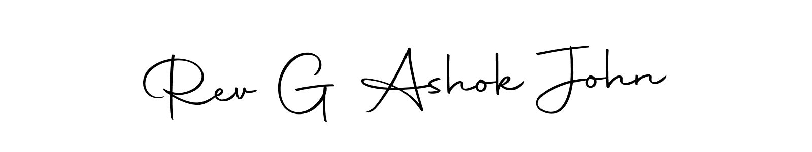 How to make Rev G Ashok John signature? Autography-DOLnW is a professional autograph style. Create handwritten signature for Rev G Ashok John name. Rev G Ashok John signature style 10 images and pictures png