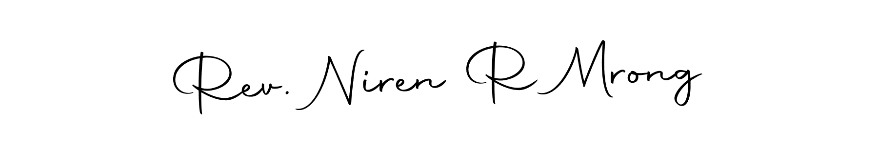 You can use this online signature creator to create a handwritten signature for the name Rev. Niren R Mrong. This is the best online autograph maker. Rev. Niren R Mrong signature style 10 images and pictures png