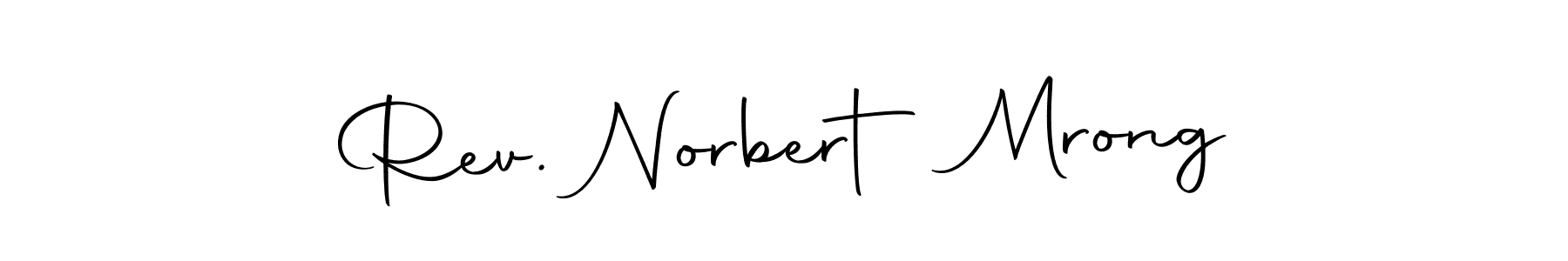 How to make Rev. Norbert Mrong name signature. Use Autography-DOLnW style for creating short signs online. This is the latest handwritten sign. Rev. Norbert Mrong signature style 10 images and pictures png