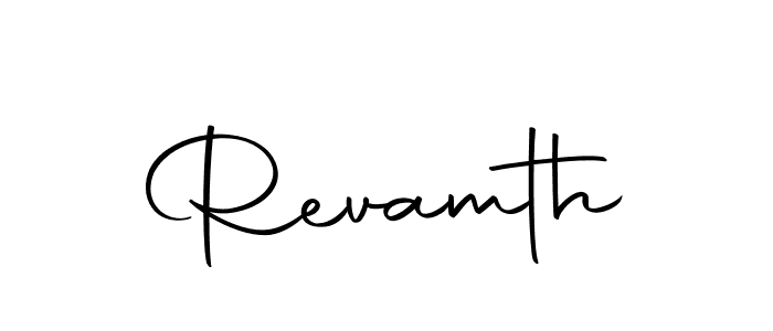 Design your own signature with our free online signature maker. With this signature software, you can create a handwritten (Autography-DOLnW) signature for name Revamth. Revamth signature style 10 images and pictures png