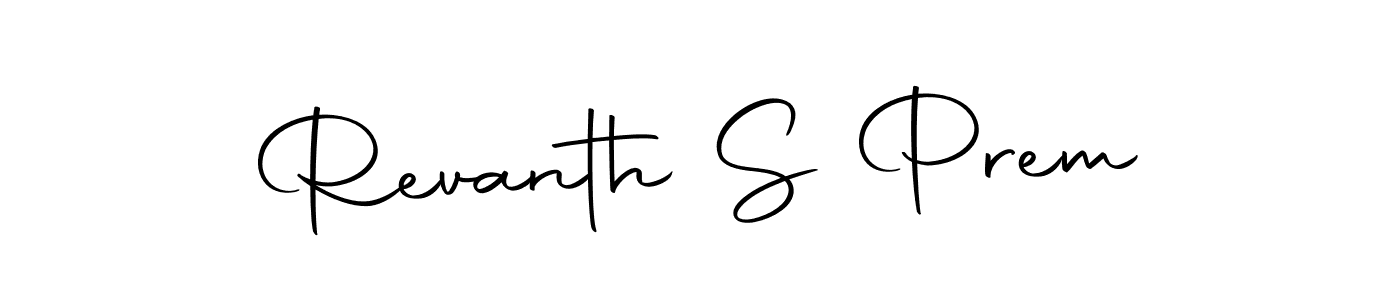 Use a signature maker to create a handwritten signature online. With this signature software, you can design (Autography-DOLnW) your own signature for name Revanth S Prem. Revanth S Prem signature style 10 images and pictures png