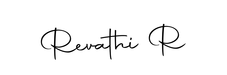 Make a beautiful signature design for name Revathi R. With this signature (Autography-DOLnW) style, you can create a handwritten signature for free. Revathi R signature style 10 images and pictures png