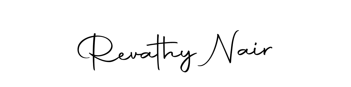 Create a beautiful signature design for name Revathy Nair. With this signature (Autography-DOLnW) fonts, you can make a handwritten signature for free. Revathy Nair signature style 10 images and pictures png