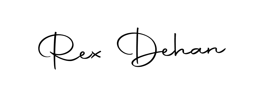 How to make Rex Dehan name signature. Use Autography-DOLnW style for creating short signs online. This is the latest handwritten sign. Rex Dehan signature style 10 images and pictures png