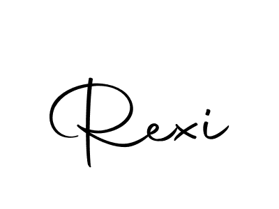 Use a signature maker to create a handwritten signature online. With this signature software, you can design (Autography-DOLnW) your own signature for name Rexi. Rexi signature style 10 images and pictures png