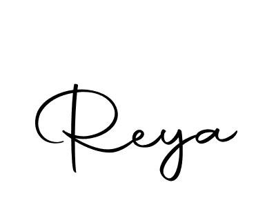 Use a signature maker to create a handwritten signature online. With this signature software, you can design (Autography-DOLnW) your own signature for name Reya. Reya signature style 10 images and pictures png