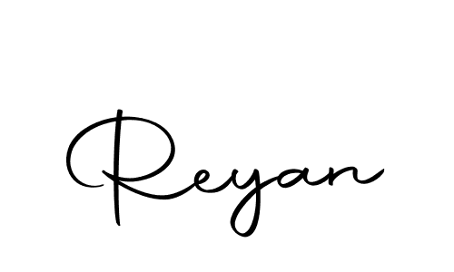 Use a signature maker to create a handwritten signature online. With this signature software, you can design (Autography-DOLnW) your own signature for name Reyan. Reyan signature style 10 images and pictures png