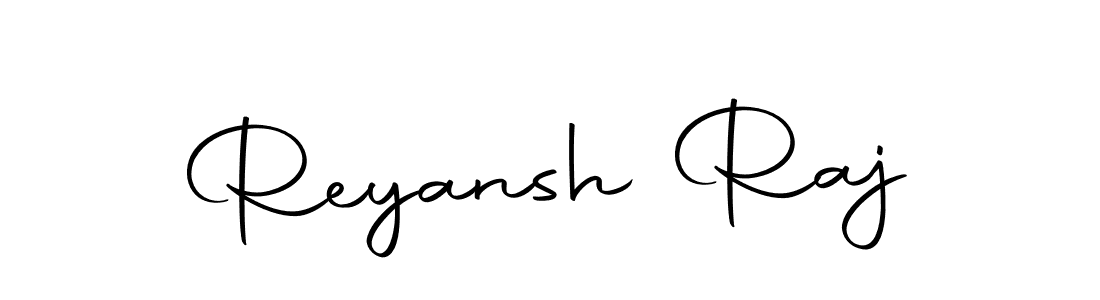 Use a signature maker to create a handwritten signature online. With this signature software, you can design (Autography-DOLnW) your own signature for name Reyansh Raj. Reyansh Raj signature style 10 images and pictures png