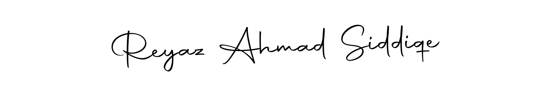 How to make Reyaz Ahmad Siddiqe name signature. Use Autography-DOLnW style for creating short signs online. This is the latest handwritten sign. Reyaz Ahmad Siddiqe signature style 10 images and pictures png