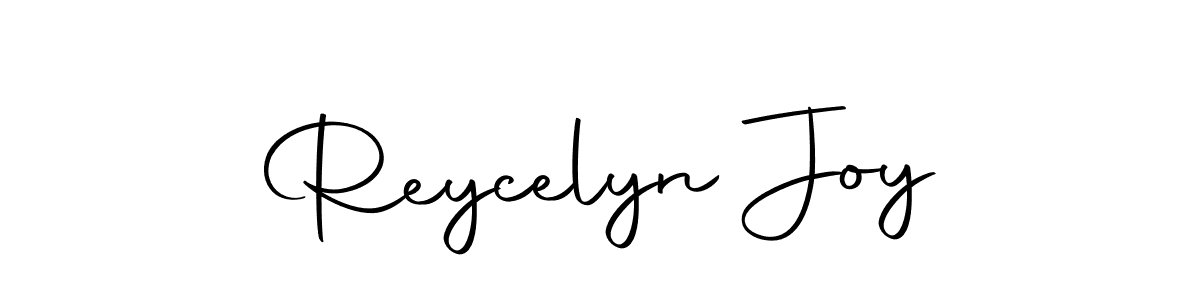 How to make Reycelyn Joy name signature. Use Autography-DOLnW style for creating short signs online. This is the latest handwritten sign. Reycelyn Joy signature style 10 images and pictures png