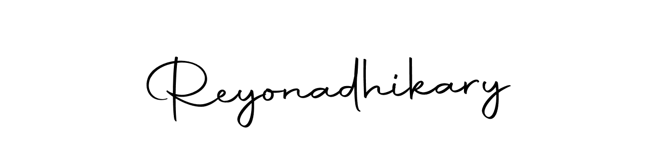 Design your own signature with our free online signature maker. With this signature software, you can create a handwritten (Autography-DOLnW) signature for name Reyonadhikary. Reyonadhikary signature style 10 images and pictures png