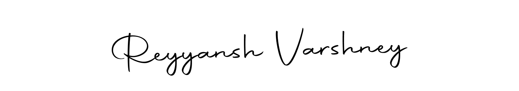How to make Reyyansh Varshney name signature. Use Autography-DOLnW style for creating short signs online. This is the latest handwritten sign. Reyyansh Varshney signature style 10 images and pictures png