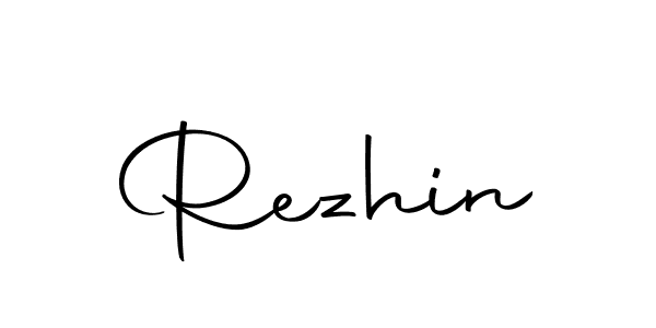 Rezhin stylish signature style. Best Handwritten Sign (Autography-DOLnW) for my name. Handwritten Signature Collection Ideas for my name Rezhin. Rezhin signature style 10 images and pictures png