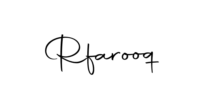 How to make Rfarooq name signature. Use Autography-DOLnW style for creating short signs online. This is the latest handwritten sign. Rfarooq signature style 10 images and pictures png