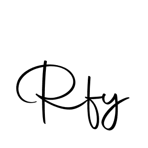 Design your own signature with our free online signature maker. With this signature software, you can create a handwritten (Autography-DOLnW) signature for name Rfy. Rfy signature style 10 images and pictures png