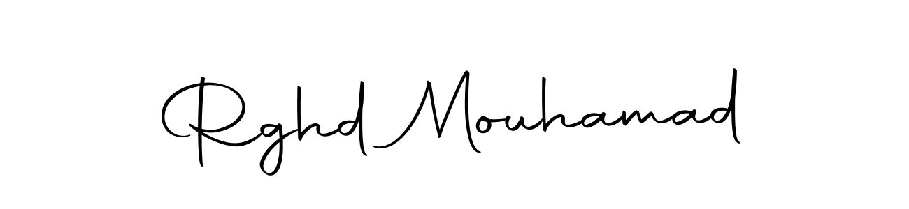 How to make Rghd Mouhamad name signature. Use Autography-DOLnW style for creating short signs online. This is the latest handwritten sign. Rghd Mouhamad signature style 10 images and pictures png