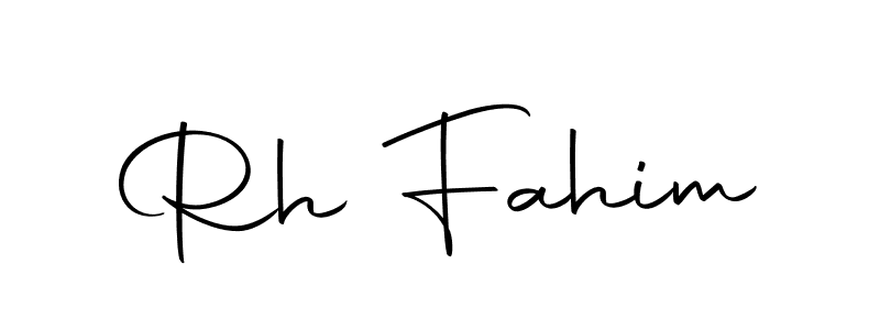 You should practise on your own different ways (Autography-DOLnW) to write your name (Rh Fahim) in signature. don't let someone else do it for you. Rh Fahim signature style 10 images and pictures png