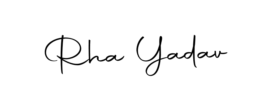 Design your own signature with our free online signature maker. With this signature software, you can create a handwritten (Autography-DOLnW) signature for name Rha Yadav. Rha Yadav signature style 10 images and pictures png