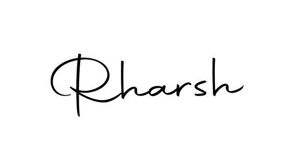 Use a signature maker to create a handwritten signature online. With this signature software, you can design (Autography-DOLnW) your own signature for name Rharsh. Rharsh signature style 10 images and pictures png