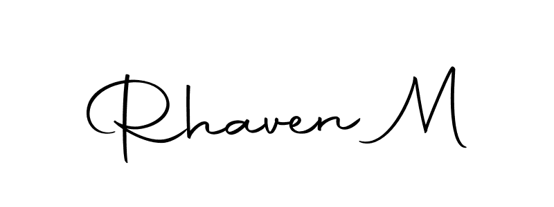 How to make Rhaven M signature? Autography-DOLnW is a professional autograph style. Create handwritten signature for Rhaven M name. Rhaven M signature style 10 images and pictures png