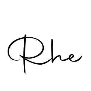 Make a beautiful signature design for name Rhe. With this signature (Autography-DOLnW) style, you can create a handwritten signature for free. Rhe signature style 10 images and pictures png