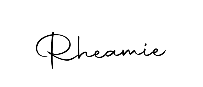 Make a beautiful signature design for name Rheamie. With this signature (Autography-DOLnW) style, you can create a handwritten signature for free. Rheamie signature style 10 images and pictures png