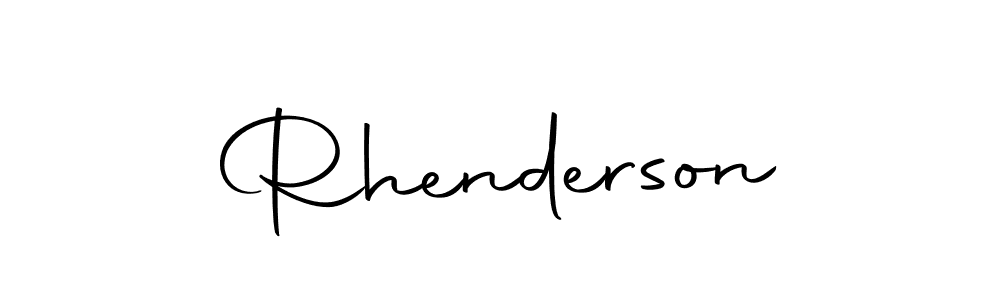 Create a beautiful signature design for name Rhenderson. With this signature (Autography-DOLnW) fonts, you can make a handwritten signature for free. Rhenderson signature style 10 images and pictures png
