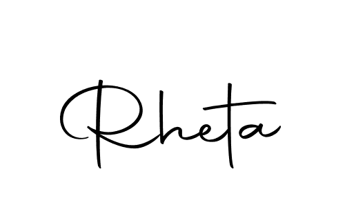 Make a beautiful signature design for name Rheta. With this signature (Autography-DOLnW) style, you can create a handwritten signature for free. Rheta signature style 10 images and pictures png