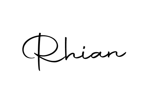 Make a beautiful signature design for name Rhian. With this signature (Autography-DOLnW) style, you can create a handwritten signature for free. Rhian signature style 10 images and pictures png