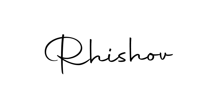 The best way (Autography-DOLnW) to make a short signature is to pick only two or three words in your name. The name Rhishov include a total of six letters. For converting this name. Rhishov signature style 10 images and pictures png