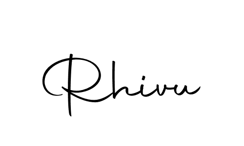 if you are searching for the best signature style for your name Rhivu. so please give up your signature search. here we have designed multiple signature styles  using Autography-DOLnW. Rhivu signature style 10 images and pictures png