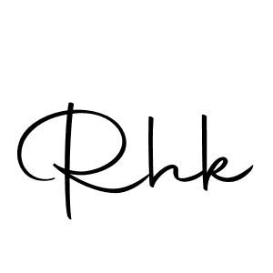 Create a beautiful signature design for name Rhk. With this signature (Autography-DOLnW) fonts, you can make a handwritten signature for free. Rhk signature style 10 images and pictures png