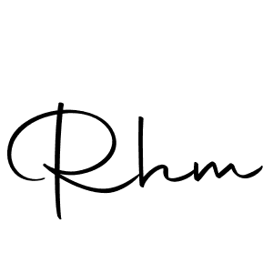 Create a beautiful signature design for name Rhm. With this signature (Autography-DOLnW) fonts, you can make a handwritten signature for free. Rhm signature style 10 images and pictures png