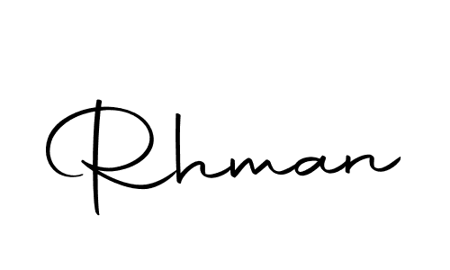 Make a beautiful signature design for name Rhman. With this signature (Autography-DOLnW) style, you can create a handwritten signature for free. Rhman signature style 10 images and pictures png