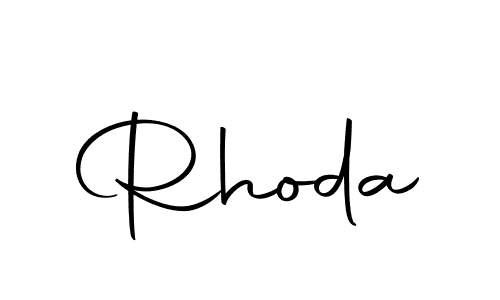 Use a signature maker to create a handwritten signature online. With this signature software, you can design (Autography-DOLnW) your own signature for name Rhoda. Rhoda signature style 10 images and pictures png